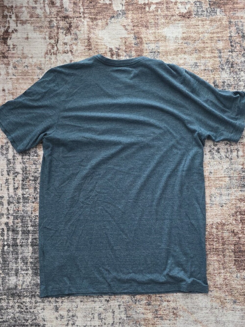 The North Face Men's Heather Slate Blue Short Sleeve Logo Tee - Picture 4 of 4